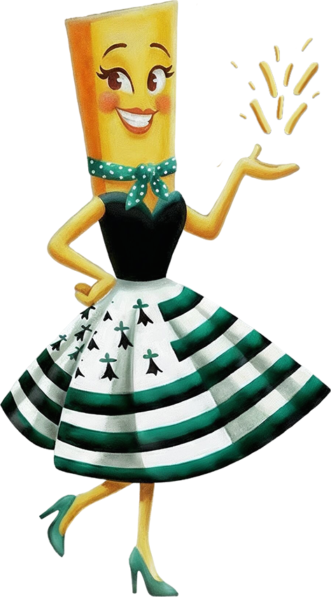 Frita, la mascotte de Ty'Frites, la maison de la frite